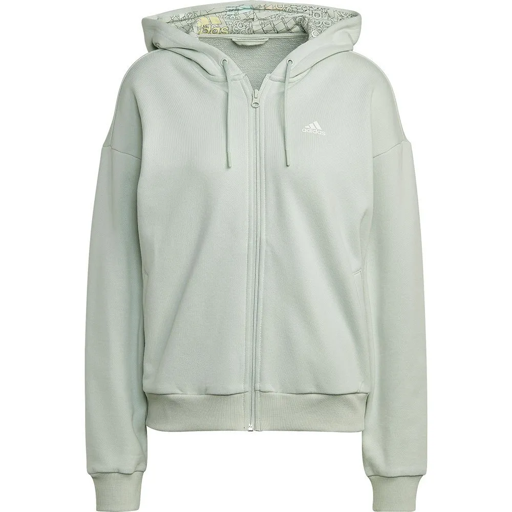 Adidas Sportswear Essentials Multi-Colored Logo Loose Fit Full Zip Sweatshirt 3 Adidas Sportswear Essentials Multi-Colored Logo Loose Fit Full Zip Sweatshirt - Image 3