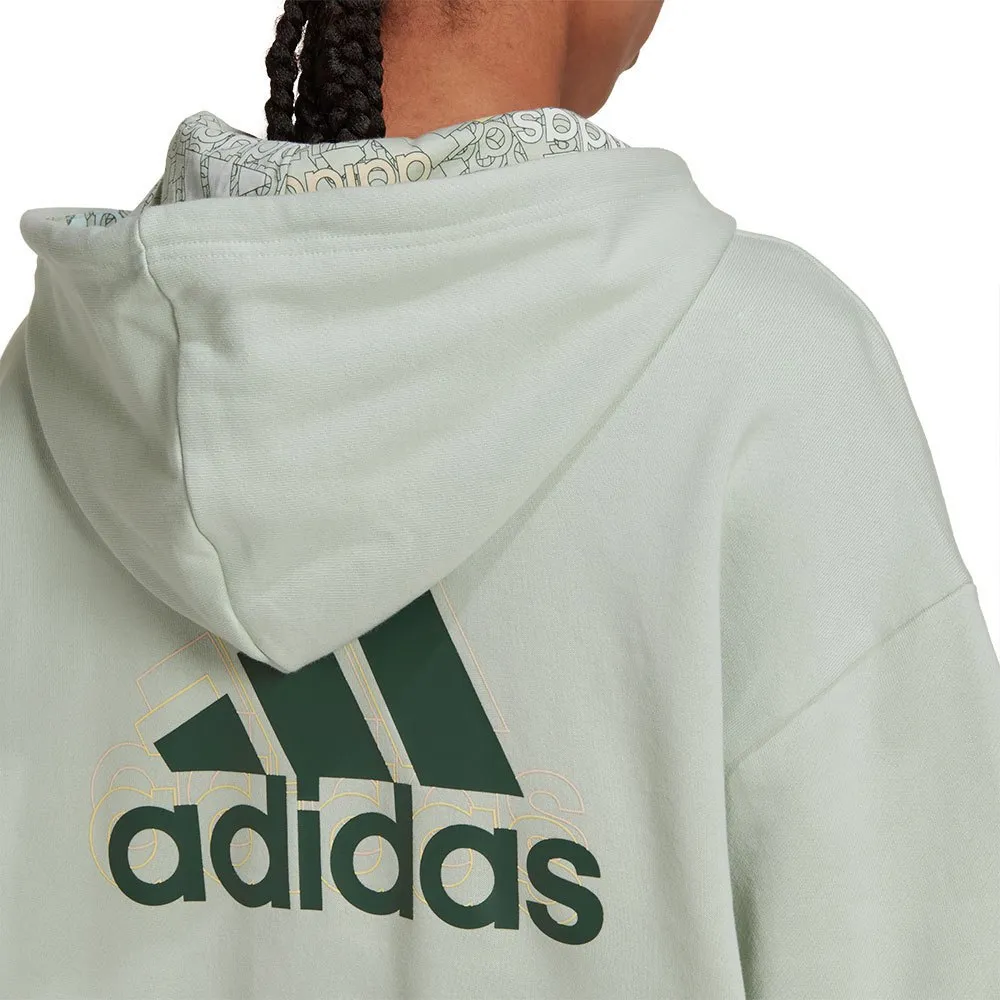 Adidas Sportswear Essentials Multi-Colored Logo Loose Fit Full Zip Sweatshirt 6 Adidas Sportswear Essentials Multi-Colored Logo Loose Fit Full Zip Sweatshirt - Image 6
