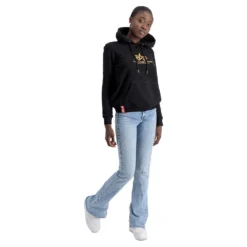 Alpha Industries New Basic Holografic Print Hoodie -Modaa Clothing Shop alpha industries new basic holografic print hoodie 4