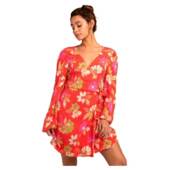 Billabong Hot Romance Long Sleeve Short Dress