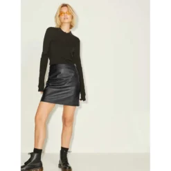 Jack & Jones Rowe Faux Leather Mini Skirt JJXX -Modaa Clothing Shop jack jones rowe faux leather mini skirt jjxx 4