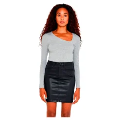 Noisy May Be Callie Chic Coated BG High Waist Skirt