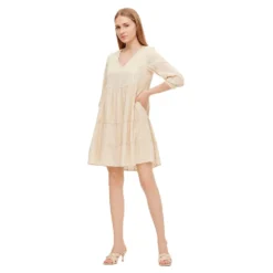 Object Geillis 3/4 Sleeve Dress -Modaa Clothing Shop object geillis 3 4 sleeve dress 7