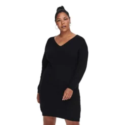 ONLY CARMAKOMA Esly V Neck Long Sleeve Dress