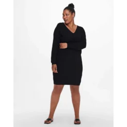 ONLY CARMAKOMA Esly V Neck Long Sleeve Dress 11 ONLY CARMAKOMA Esly V Neck Long Sleeve Dress -Modaa Clothing Shop only carmakoma esly v neck long sleeve dress 5