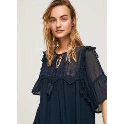 Pepe Jeans Flora Long Sleeve Dress -Modaa Clothing Shop pepe jeans flora long sleeve dress 5