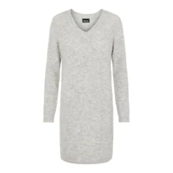 Pieces Ellen Long Sleeve V Neck Knit Dress