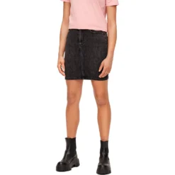 Pieces Lili Mid Waist Denim Skirt