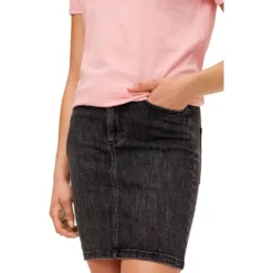 Pieces Lili Mid Waist Denim Skirt -Modaa Clothing Shop pieces lili mid waist denim skirt 4