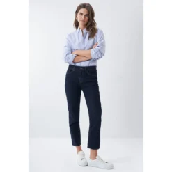 126111-850 / Cropped True Slim Jeans -Modaa Clothing Shop salsa jeans 126111 850 cropped true slim jeans 4