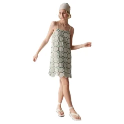 Crochet Short Dress -Modaa Clothing Shop salsa jeans crochet short dress 3