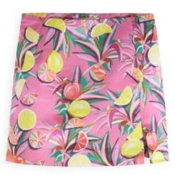 Scotch & Soda Printed Slit Detail Mini Skirt -Modaa Clothing Shop scotch soda printed slit detail mini skirt 2