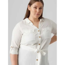 Vero Moda Curve Bumpy Long Sleeve Dress -Modaa Clothing Shop vero moda curve bumpy long sleeve dress 3