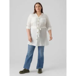 Vero Moda Curve Bumpy Long Sleeve Dress -Modaa Clothing Shop vero moda curve bumpy long sleeve dress 4