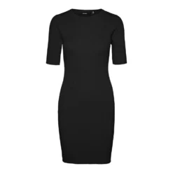 Vero Moda Gold 2/4 O Neck Vip Short Sleeve Short Dress