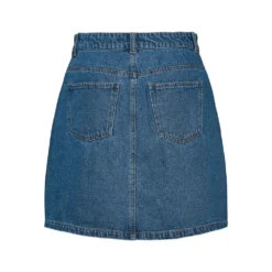 Vero Moda Harper Skater Pock High Waist Short Denim Skirt -Modaa Clothing Shop vero moda harper skater pock high waist short denim skirt 3