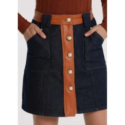 131589-3475-646 Denim Skirt -Modaa Clothing Shop victorio lucchino 131589 3475 646 denim skirt 2