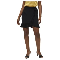 Vila Fini Wrap High Waist Short Skirt