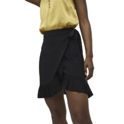 Vila Fini Wrap High Waist Short Skirt -Modaa Clothing Shop vila fini wrap high waist short skirt 3