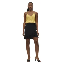 Vila Fini Wrap High Waist Short Skirt -Modaa Clothing Shop vila fini wrap high waist short skirt 4