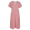 Vila Loe Short Sleeve Wrap Midi Dress
