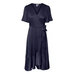 YAS Thea Wrap Short Sleeve Midi Dress -Modaa Clothing Shop yas thea wrap short sleeve midi dress 2