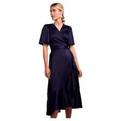 YAS Thea Wrap Short Sleeve Midi Dress -Modaa Clothing Shop yas thea wrap short sleeve midi dress 3